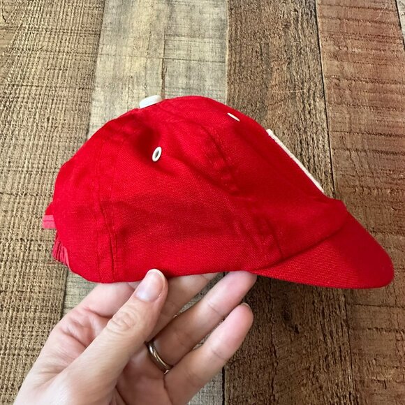 Little League Red Adjustable Baseball Cap With Embroidered Patch Baby Size - Picture 4 of 6